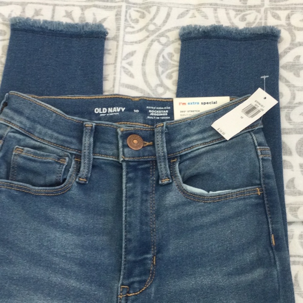 Old Navy Rockstar Denim Jeggings girls size 1o. New!